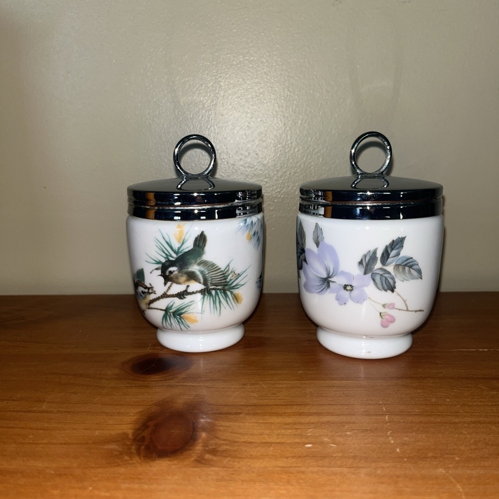 ROYAL WORCESTER: PORCELAIN EGG CODDLERS (Set Of 2)
